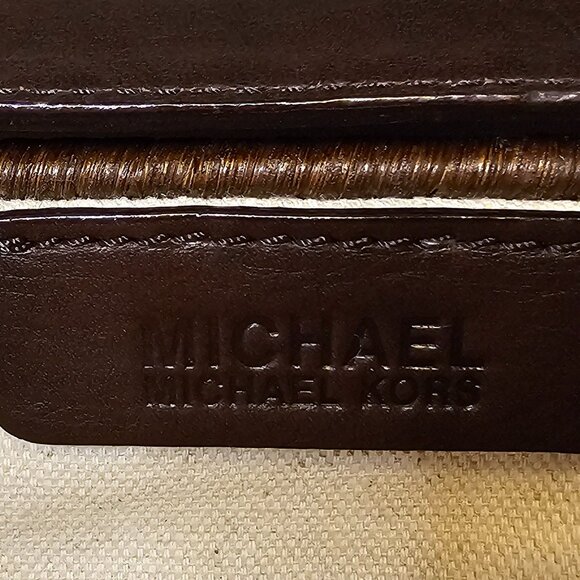 Michael Kors Santorini Wicker/Rattan Leather Clutch - Picture 7 of 10